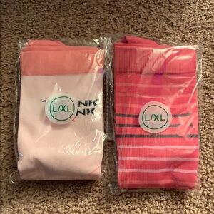 Compression socks Pink and Red Striped Socks L/XL